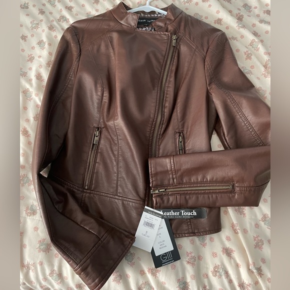 NWT Leather Jacket Wilson’s Leather Black River Womens Brown Sz Small - Picture 2 of 6
